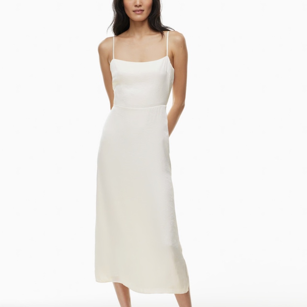 Aritzia Wilfred Light Birch Satin Dress BRAND NEW